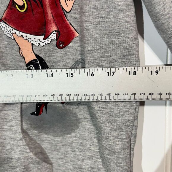 Betty Boop Hoodie XL 15/17 Gray Zip Up Graphic Red Riding Hood 2008 Cotton Y2K - Picture 2 of 8